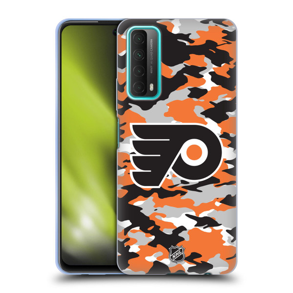 NHL Philadelphia Flyers Camouflage Soft Gel Case for Huawei P Smart (2021)