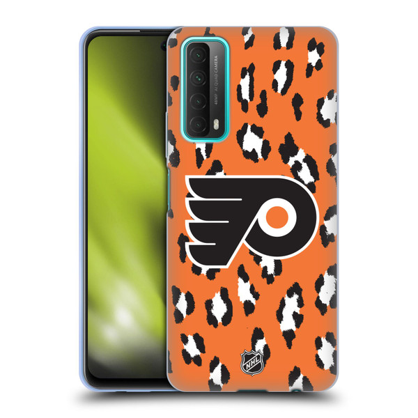 NHL Philadelphia Flyers Leopard Pattern Soft Gel Case for Huawei P Smart (2021)