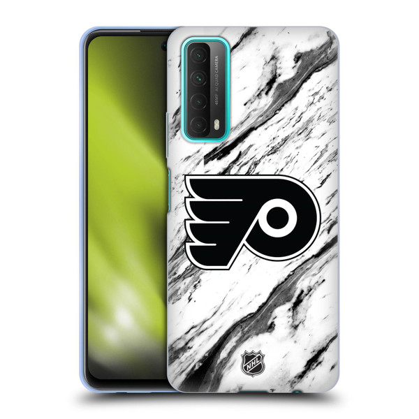 NHL Philadelphia Flyers Marble Soft Gel Case for Huawei P Smart (2021)