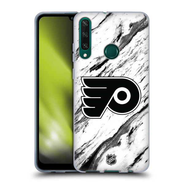 NHL Philadelphia Flyers Marble Soft Gel Case for Huawei Y6p