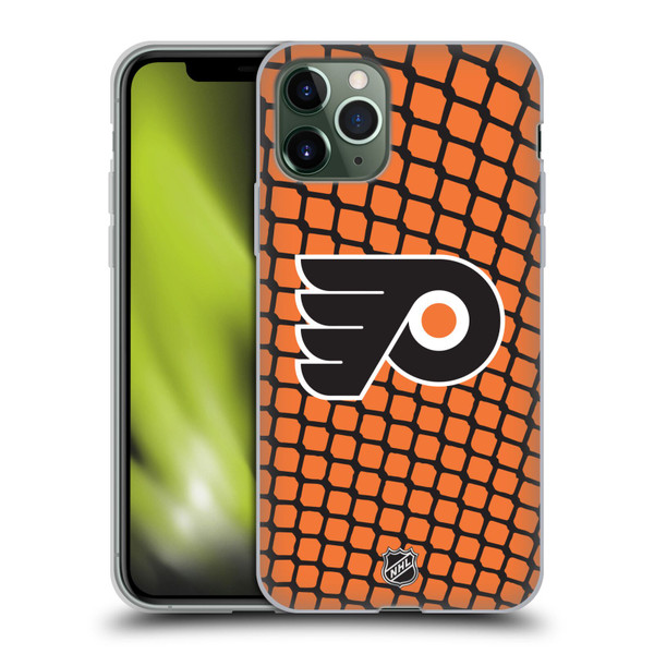 NHL Philadelphia Flyers Net Pattern Soft Gel Case for Apple iPhone 11 Pro