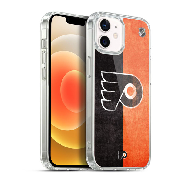 NHL Philadelphia Flyers Half Distressed Soft Gel Case for Apple iPhone 12 / iPhone 12 Pro & MagSafe