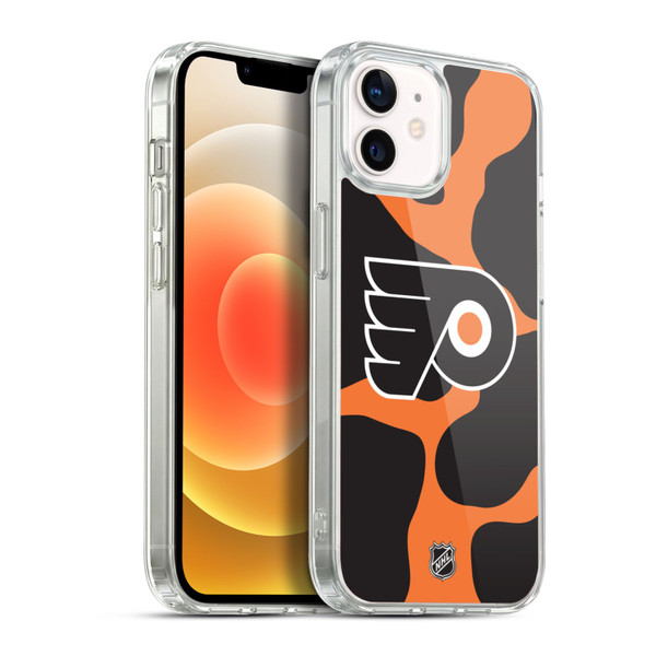 NHL Philadelphia Flyers Cow Pattern Soft Gel Case for Apple iPhone 12 / iPhone 12 Pro & MagSafe