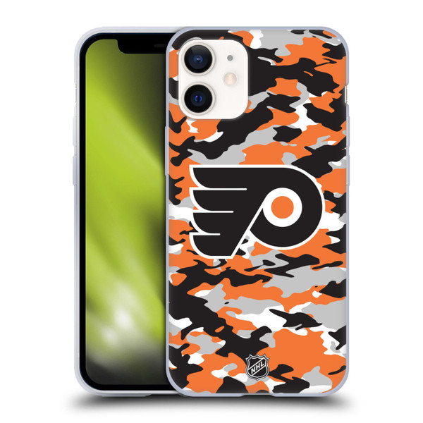 NHL Philadelphia Flyers Camouflage Soft Gel Case for Apple iPhone 12 Mini