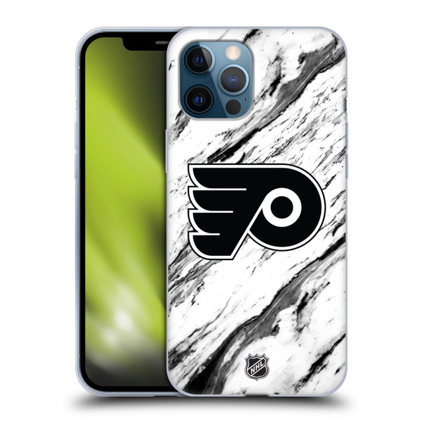 NHL Philadelphia Flyers Marble Soft Gel Case for Apple iPhone 12 Pro Max