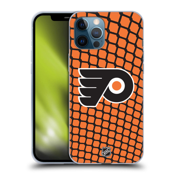 NHL Philadelphia Flyers Net Pattern Soft Gel Case for Apple iPhone 12 Pro Max