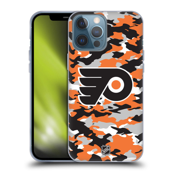 NHL Philadelphia Flyers Camouflage Soft Gel Case for Apple iPhone 13 Pro Max