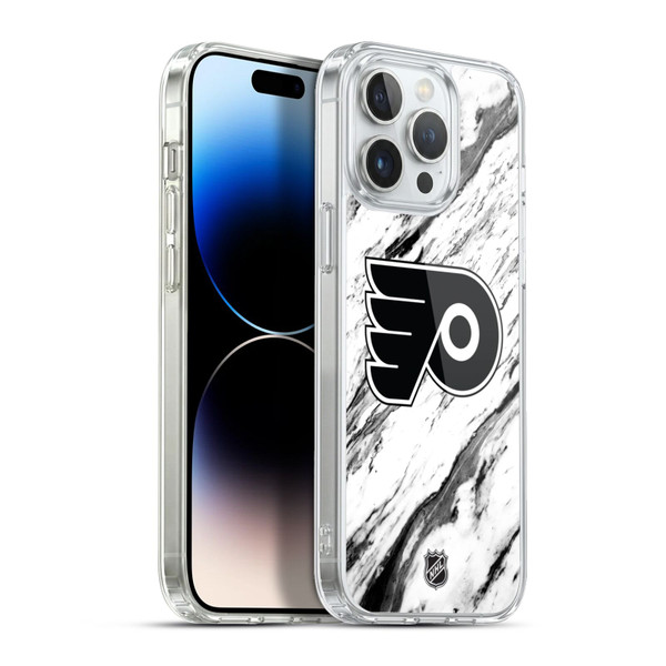 NHL Philadelphia Flyers Marble Soft Gel Case for Apple iPhone 13 Pro Max & MagSafe