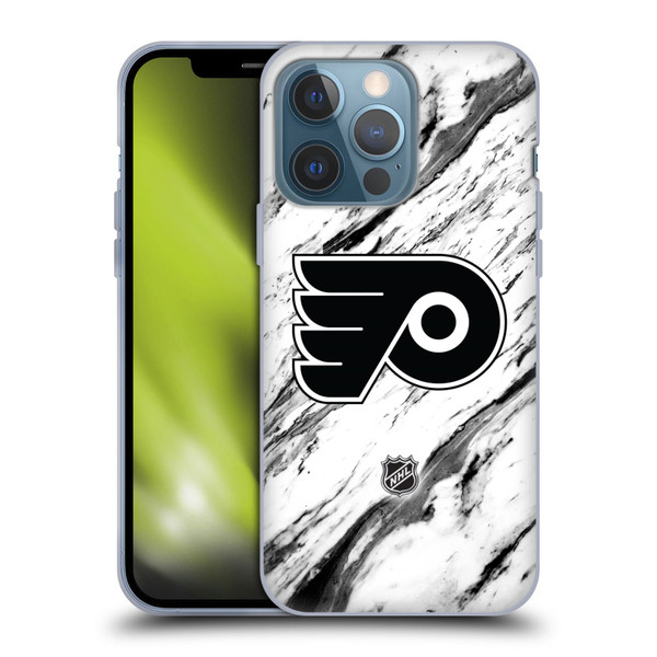 NHL Philadelphia Flyers Marble Soft Gel Case for Apple iPhone 13 Pro