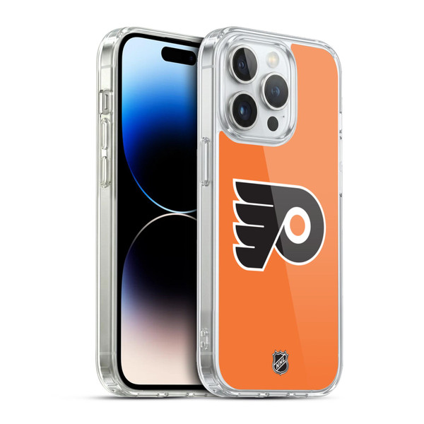 NHL Philadelphia Flyers Plain Soft Gel Case for Apple iPhone 13 Pro & MagSafe