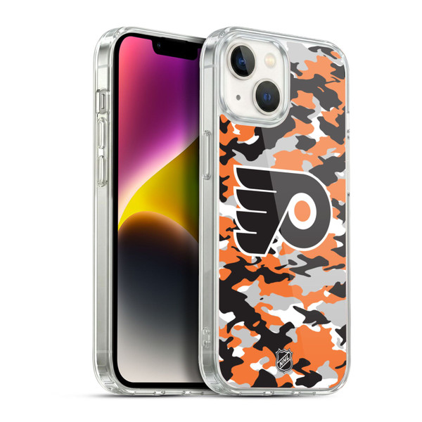 NHL Philadelphia Flyers Camouflage Soft Gel Case for Apple iPhone 14