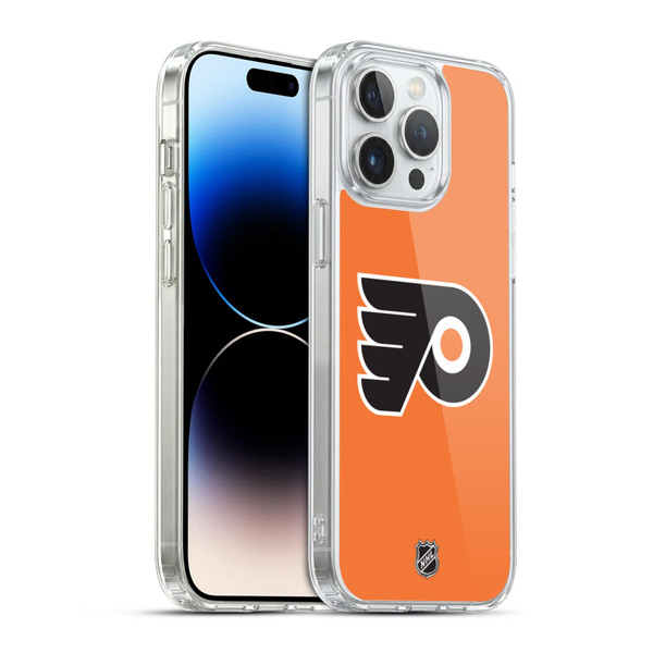 NHL Philadelphia Flyers Plain Soft Gel Case for Apple iPhone 14 Pro Max & MagSafe