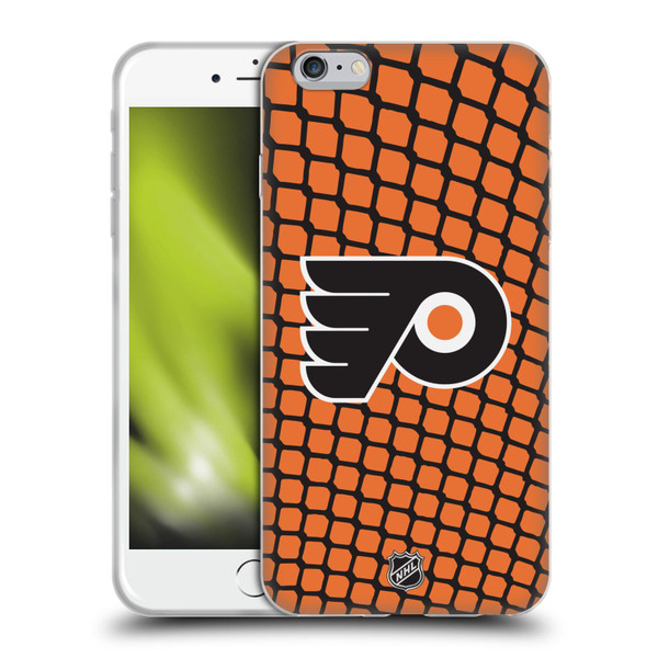 NHL Philadelphia Flyers Net Pattern Soft Gel Case for Apple iPhone 6 Plus / iPhone 6s Plus