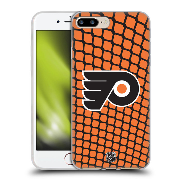 NHL Philadelphia Flyers Net Pattern Soft Gel Case for Apple iPhone 7 Plus / iPhone 8 Plus