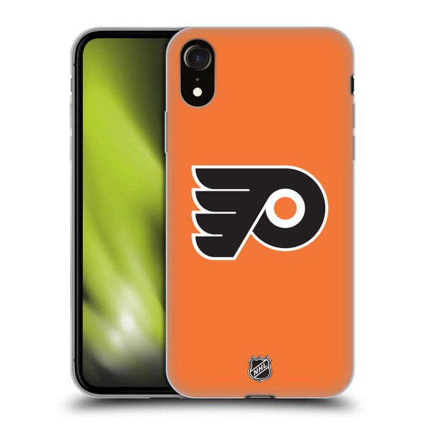 NHL Philadelphia Flyers Plain Soft Gel Case for Apple iPhone XR