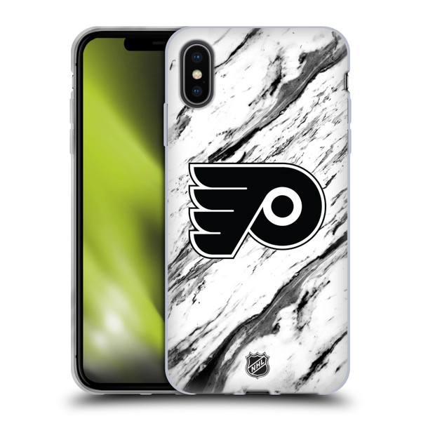 NHL Philadelphia Flyers Marble Soft Gel Case for Apple iPhone XS Max
