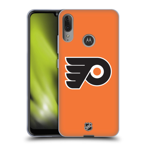 NHL Philadelphia Flyers Plain Soft Gel Case for Motorola Moto E6 Plus
