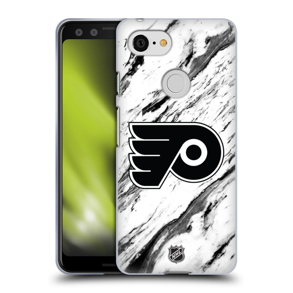 NHL Philadelphia Flyers Marble Soft Gel Case for Google Pixel 3