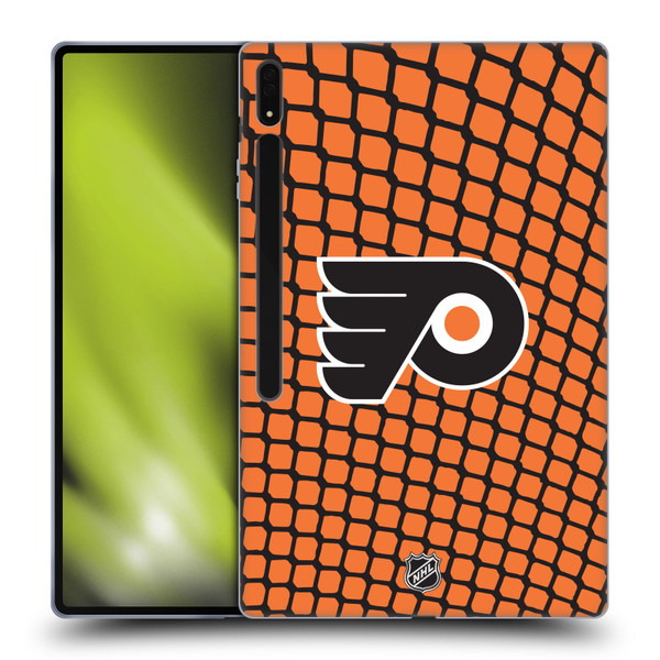 NHL Philadelphia Flyers Net Pattern Soft Gel Case for Samsung Galaxy Tab S8 Ultra