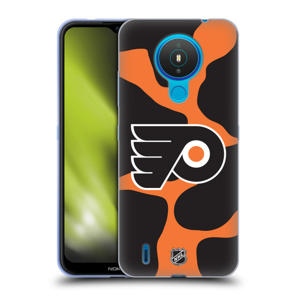 NHL Philadelphia Flyers Cow Pattern Soft Gel Case for Nokia 1.4