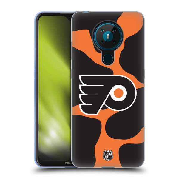 NHL Philadelphia Flyers Cow Pattern Soft Gel Case for Nokia 5.3