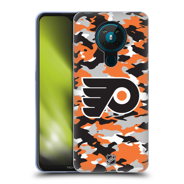 NHL Philadelphia Flyers Camouflage Soft Gel Case for Nokia 5.3