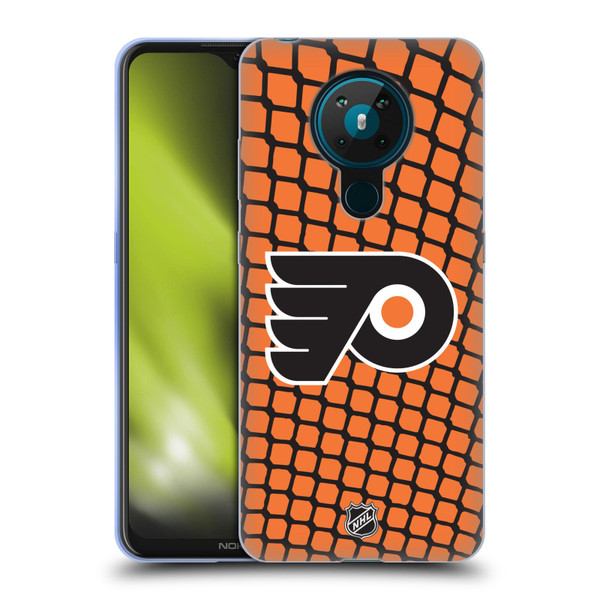 NHL Philadelphia Flyers Net Pattern Soft Gel Case for Nokia 5.3