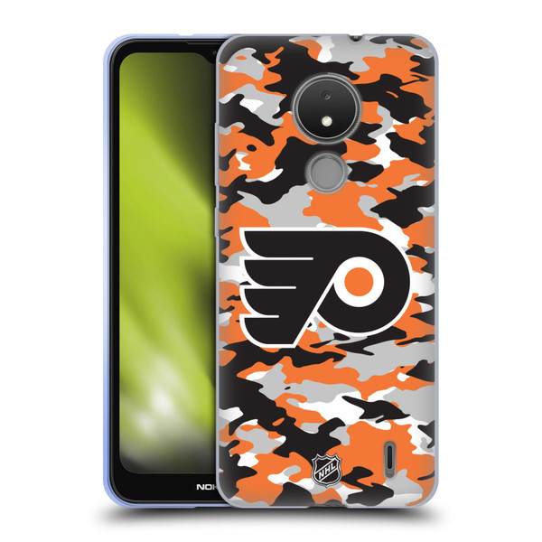 NHL Philadelphia Flyers Camouflage Soft Gel Case for Nokia C21
