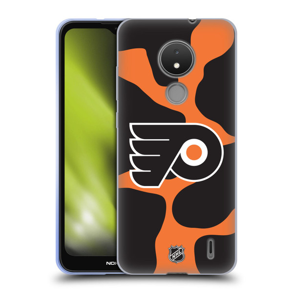 NHL Philadelphia Flyers Cow Pattern Soft Gel Case for Nokia C21