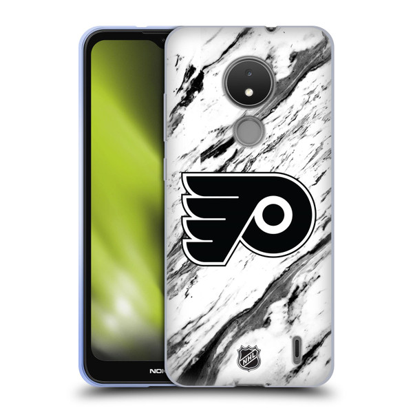 NHL Philadelphia Flyers Marble Soft Gel Case for Nokia C21