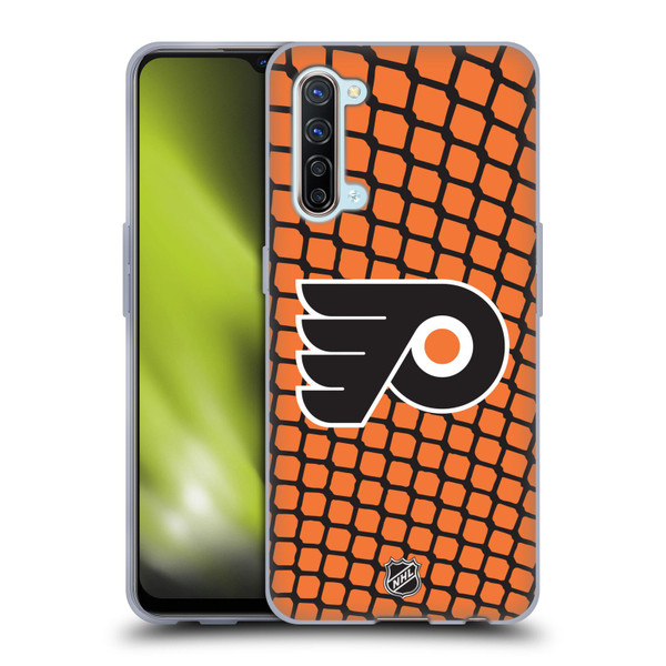 NHL Philadelphia Flyers Net Pattern Soft Gel Case for OPPO Find X2 Lite 5G