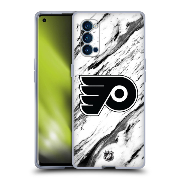NHL Philadelphia Flyers Marble Soft Gel Case for OPPO Reno 4 Pro 5G