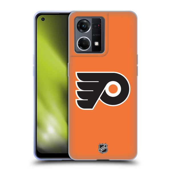 NHL Philadelphia Flyers Plain Soft Gel Case for OPPO Reno8 4G
