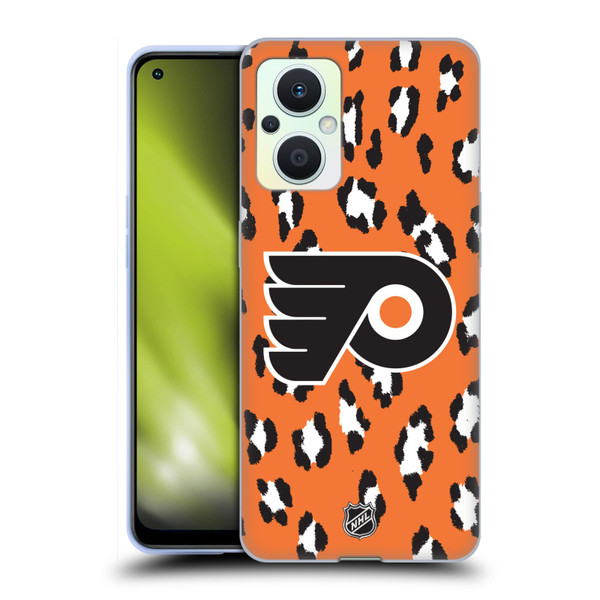 NHL Philadelphia Flyers Leopard Pattern Soft Gel Case for OPPO Reno8 Lite