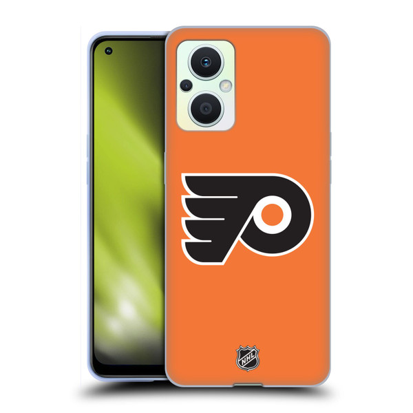 NHL Philadelphia Flyers Plain Soft Gel Case for OPPO Reno8 Lite