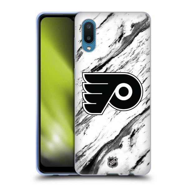 NHL Philadelphia Flyers Marble Soft Gel Case for Samsung Galaxy A02/M02 (2021)