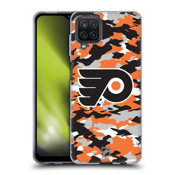NHL Philadelphia Flyers Camouflage Soft Gel Case for Samsung Galaxy A12 (2020)