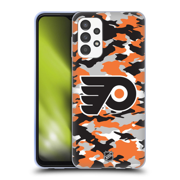 NHL Philadelphia Flyers Camouflage Soft Gel Case for Samsung Galaxy A13 (2022)