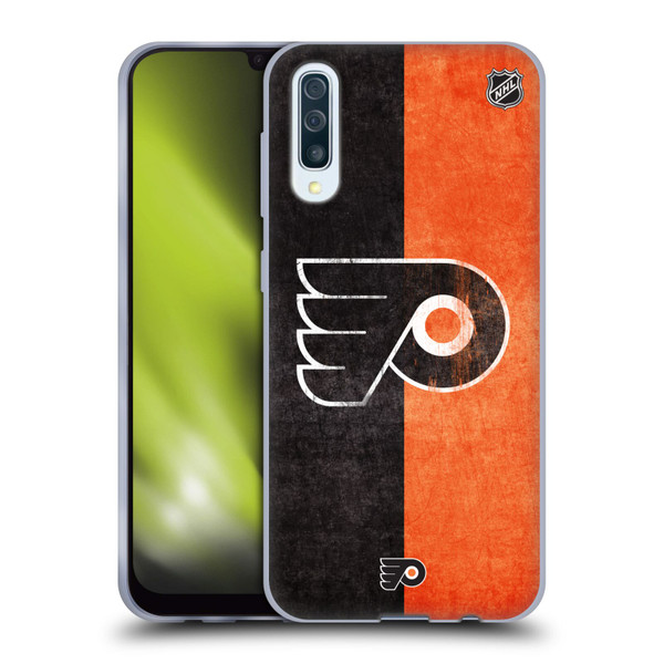 NHL Philadelphia Flyers Half Distressed Soft Gel Case for Samsung Galaxy A50/A30s (2019)