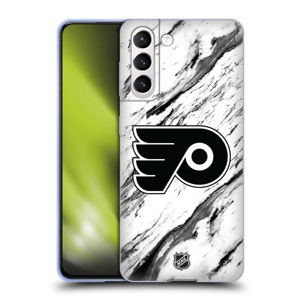 NHL Philadelphia Flyers Marble Soft Gel Case for Samsung Galaxy S21 5G