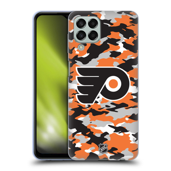 NHL Philadelphia Flyers Camouflage Soft Gel Case for Samsung Galaxy M33 (2022)