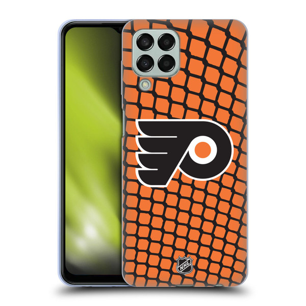 NHL Philadelphia Flyers Net Pattern Soft Gel Case for Samsung Galaxy M33 (2022)