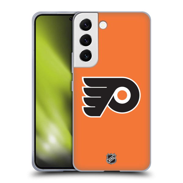 NHL Philadelphia Flyers Plain Soft Gel Case for Samsung Galaxy S22 5G