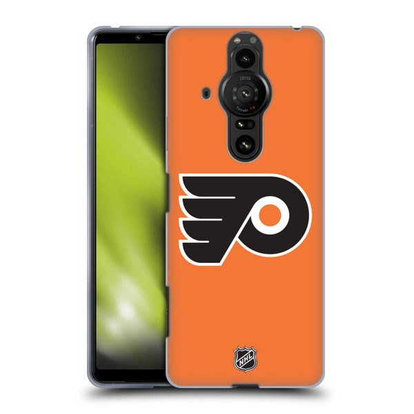 NHL Philadelphia Flyers Plain Soft Gel Case for Sony Xperia Pro-I