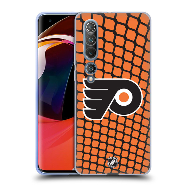 NHL Philadelphia Flyers Net Pattern Soft Gel Case for Xiaomi Mi 10 5G / Mi 10 Pro 5G
