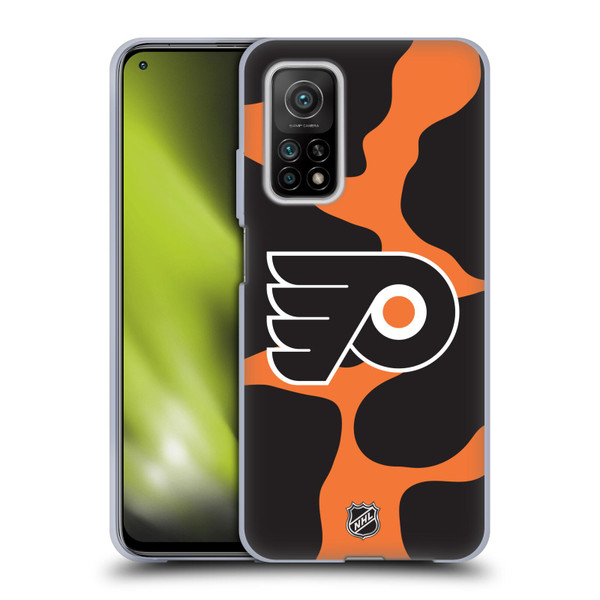 NHL Philadelphia Flyers Cow Pattern Soft Gel Case for Xiaomi Mi 10T 5G