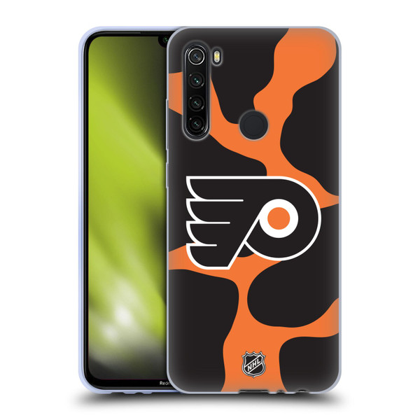 NHL Philadelphia Flyers Cow Pattern Soft Gel Case for Xiaomi Redmi Note 8T