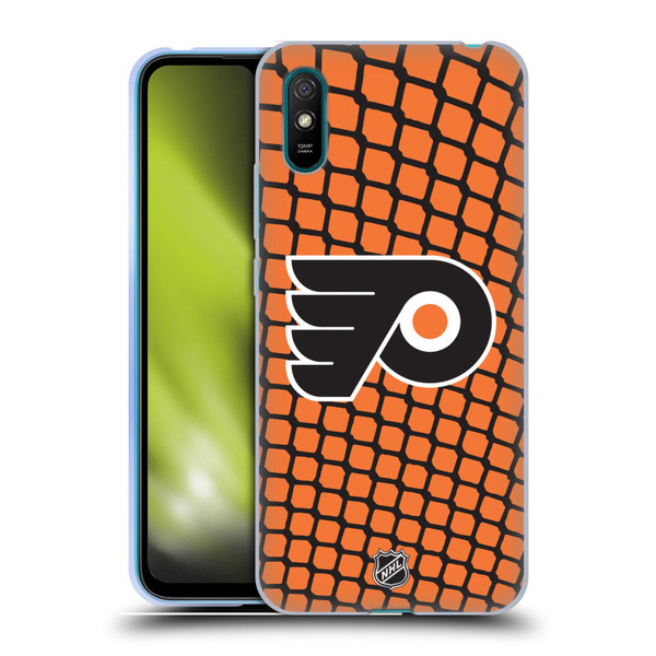 NHL Philadelphia Flyers Net Pattern Soft Gel Case for Xiaomi Redmi 9A / Redmi 9AT