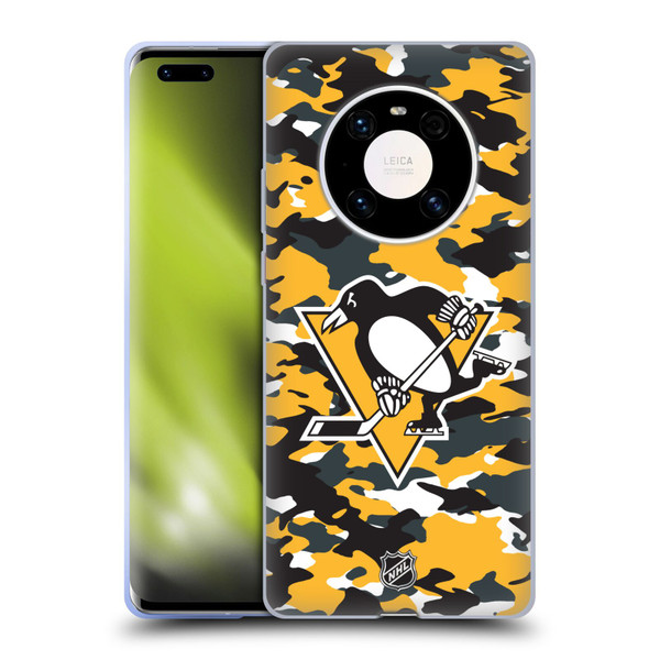 NHL Pittsburgh Penguins Camouflage Soft Gel Case for Huawei Mate 40 Pro 5G