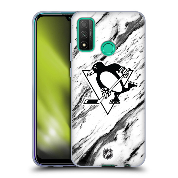 NHL Pittsburgh Penguins Marble Soft Gel Case for Huawei P Smart (2020)